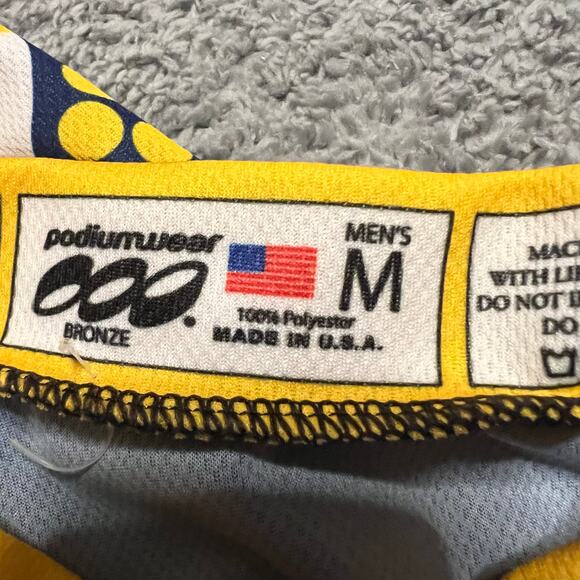 Podiumwear Cycle Jersey Shirt Mens Medium Performance Cycling Pocket - Picture 5 of 5